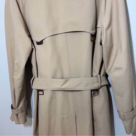 Etienne Aigner Vintage Womens Trench Coat Rain Jacket Double Breasted Belted 16 - Picture 11 of 16